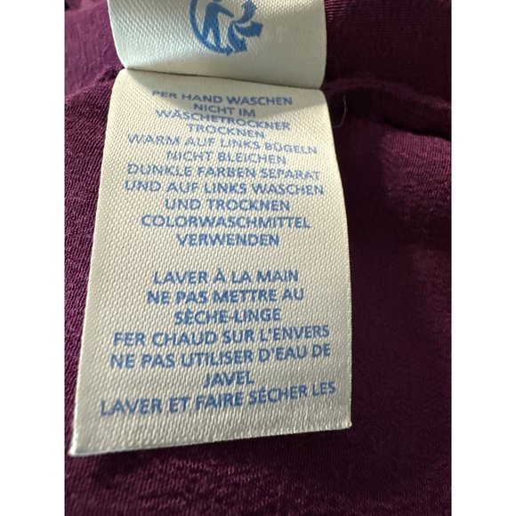 Boden women’s size 6 purple long sleeve polka dot yoke button front top - Picture 6 of 7